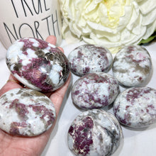Load image into Gallery viewer, Rubellite with Smokey Quartz Palm Stone