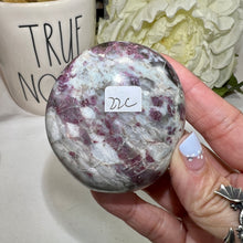 Load image into Gallery viewer, Rubellite with Smokey Quartz Palm Stone
