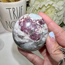 Load image into Gallery viewer, Rubellite with Smokey Quartz Palm Stone