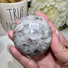 Load image into Gallery viewer, Rubellite with Smokey Quartz Palm Stone