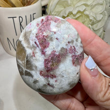 Load image into Gallery viewer, Rubellite with Smokey Quartz Palm Stone