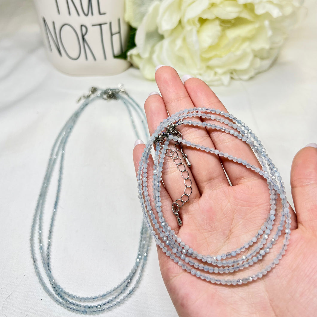 Aquamarine Faceted Necklace