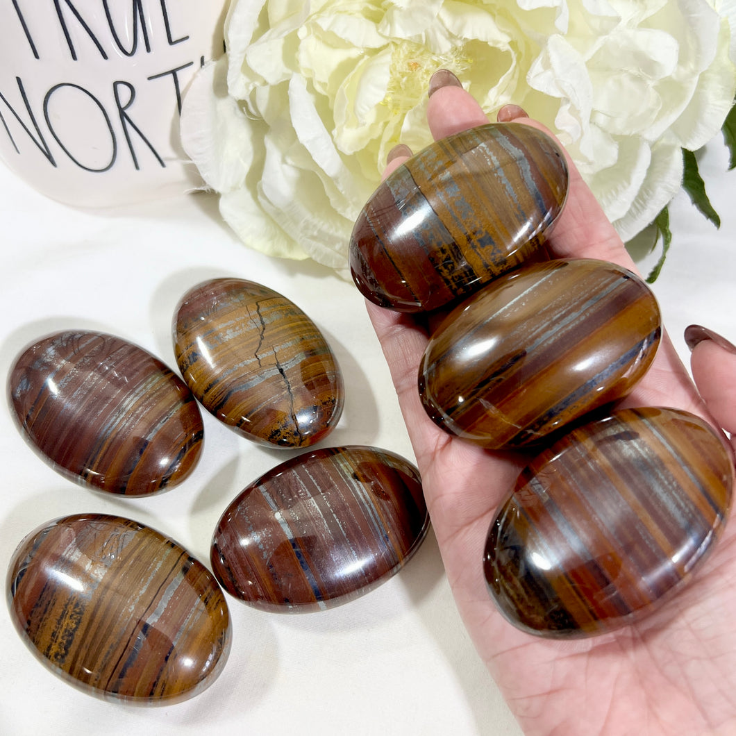 Iron Tiger's Eye Palm stone