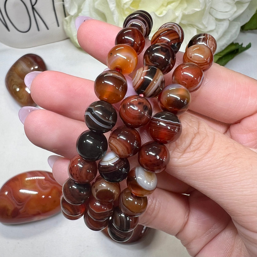 Sardonyx Bracelet 8mm Beads