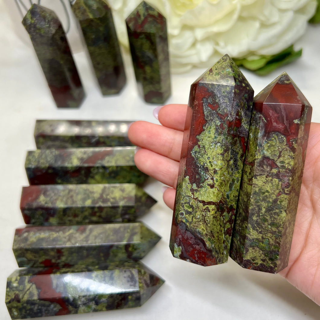 Dragon Blood Jasper Towers