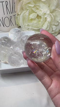 Load and play video in Gallery viewer, Clear Quartz with Rainbow Small Spheres
