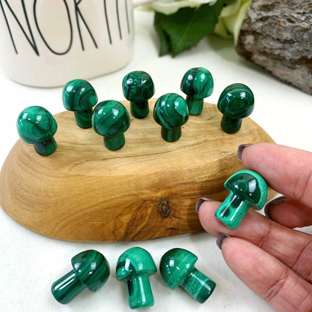 Malachite Mini Mushrooms