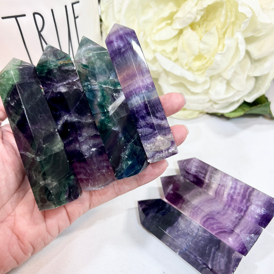 Rainbow Fluorite Point