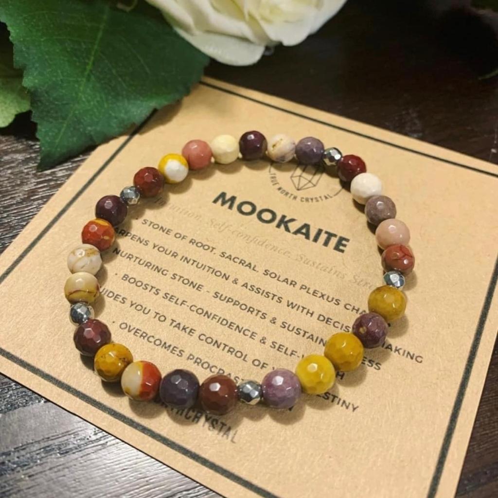 Mookaite with Hematite spacer